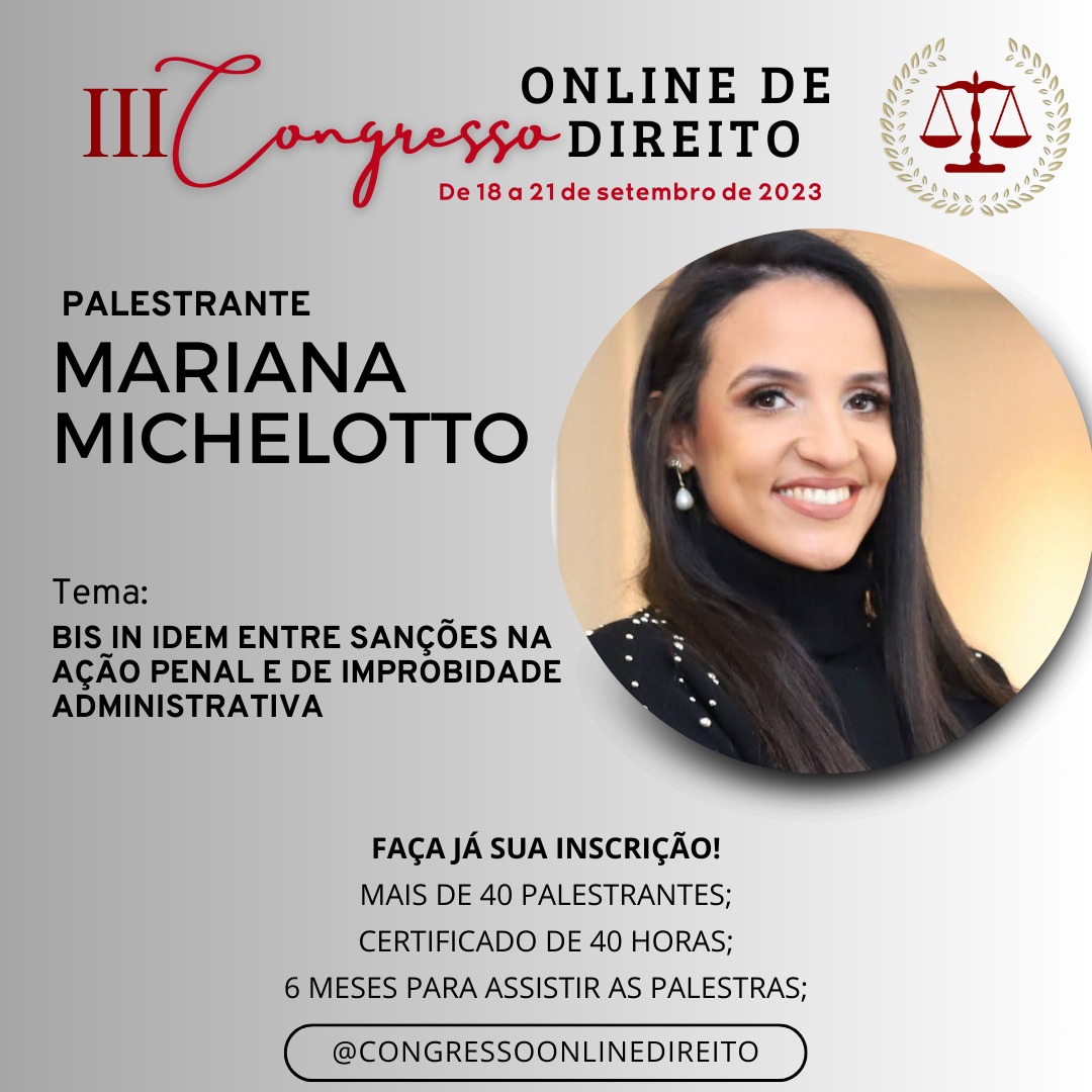 Advogada Maria Michelotto é palestrante no III Congresso Online de Direito